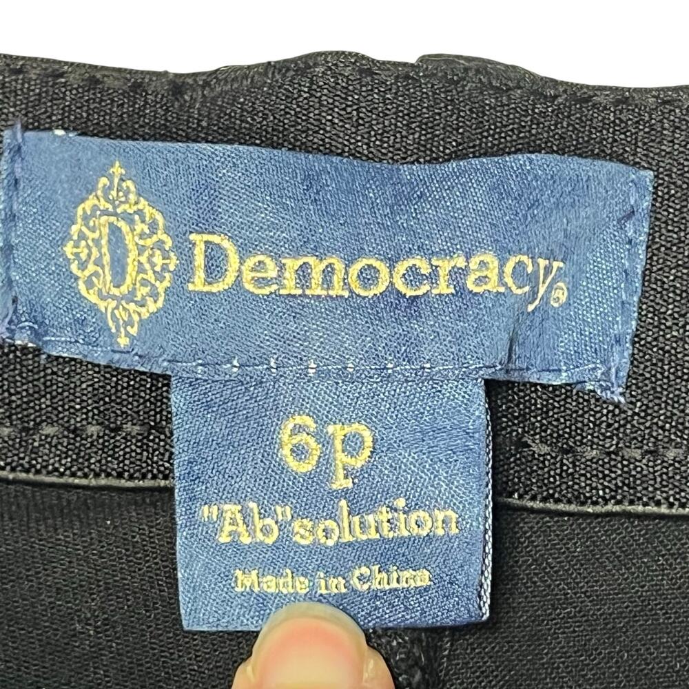 Democracy Ab Solution High Rise Out There Flare Jeans Womens 6P Black NWT - Picture 6 of 12